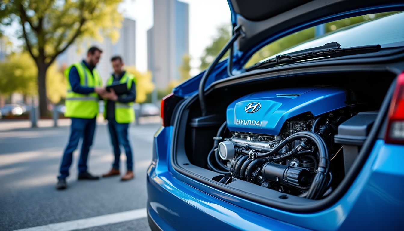 Illustration: Fonctionnement du système à hydrogène chez Hyundai