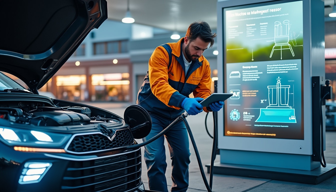 Illustration: Principe de fonctionnement d’une voiture à hydrogène : du stockage à l’utilisation