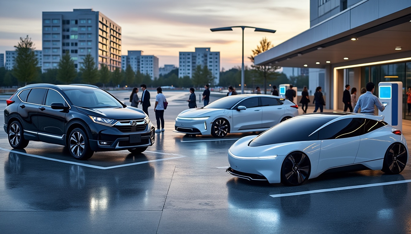 Illustration: Modèles phares de voitures à hydrogène chez Honda : CR-V e:FCEV, Clarity Fuel Cell et évolutions