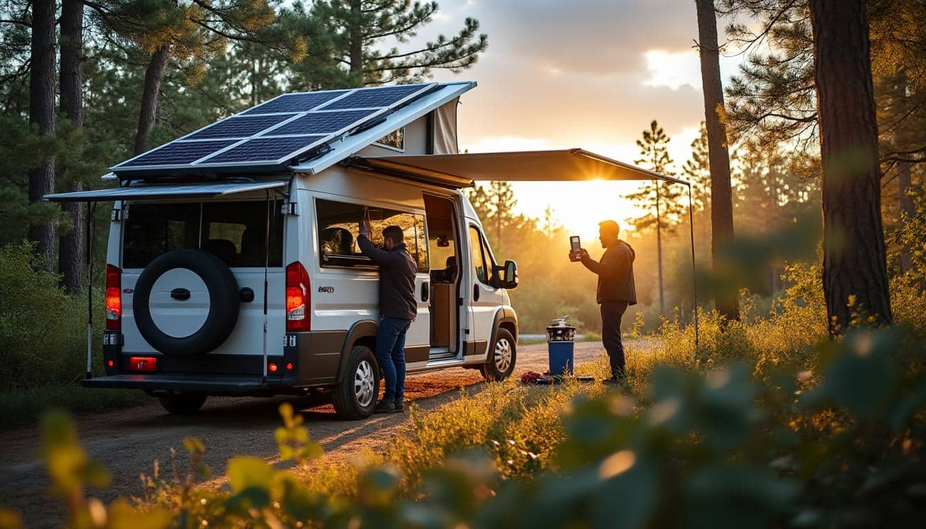 Illustration: Comprendre le fonctionnement des panneaux solaires sur un camping-car