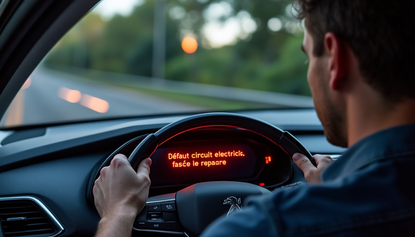 Illustration: Comprendre le message de défaut du circuit électrique à réparer sur Peugeot 3008 : explications et premiers réflexes