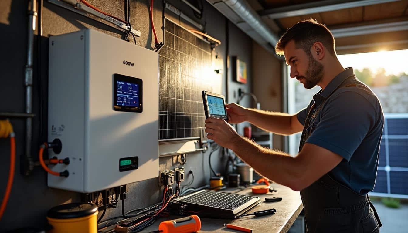 Illustration: Comprendre le rôle d’une batterie dans une installation solaire de 6000 W