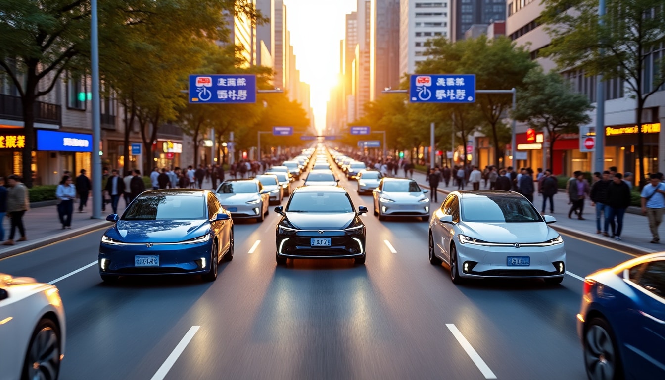 Illustration: Principaux constructeurs et modèles de véhicules électriques chinois