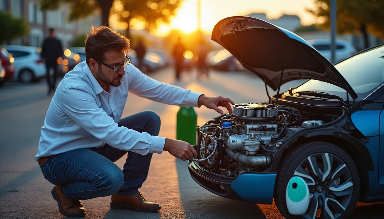 Illustration: Le principe de fonctionnement d’une voiture à hydrogène expliqué pas à pas