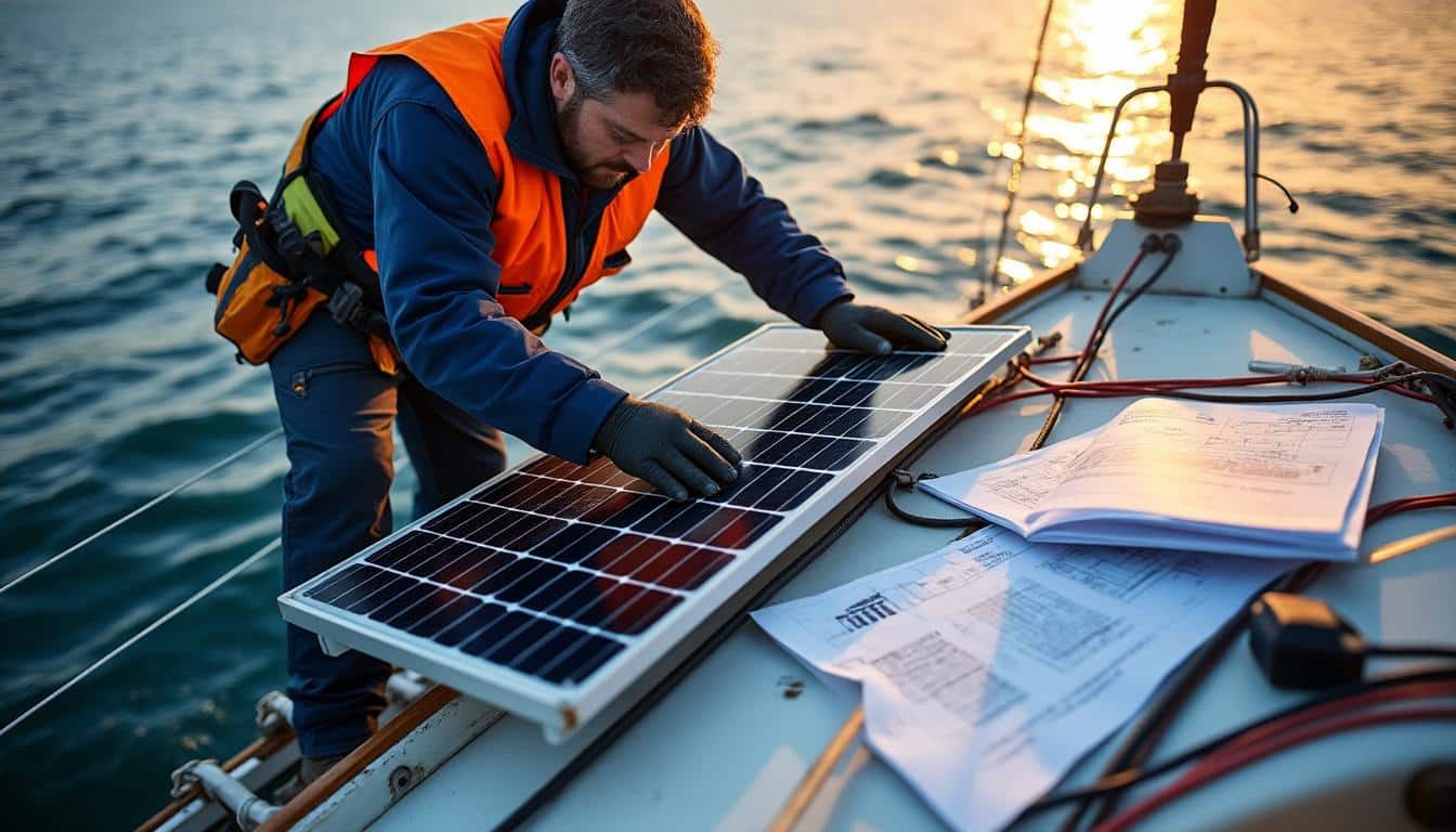 Illustration: Installer, entretenir et optimiser l’usage des panneaux photovoltaïques sur votre bateau