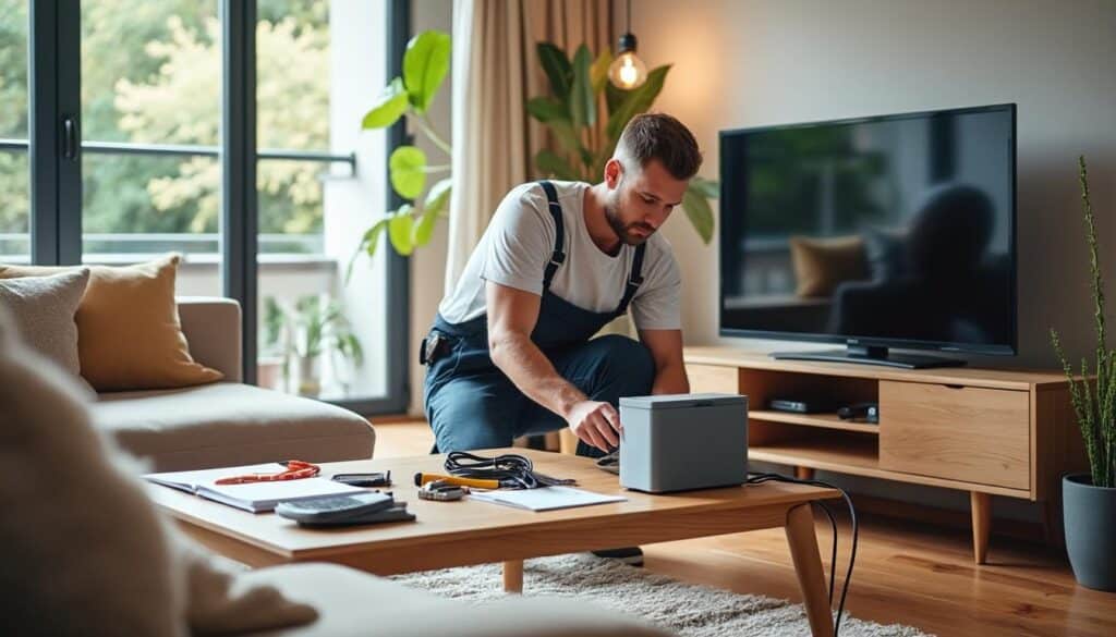 Installer une batterie domotique dans le salon