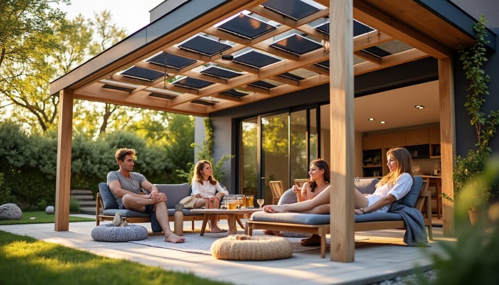 Pergola avec panneau solaire : confort, énergie verte et design