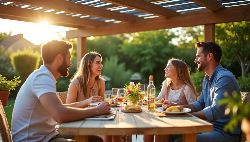 Pergolas avec panneaux solaires : ombre et énergie verte au jardin