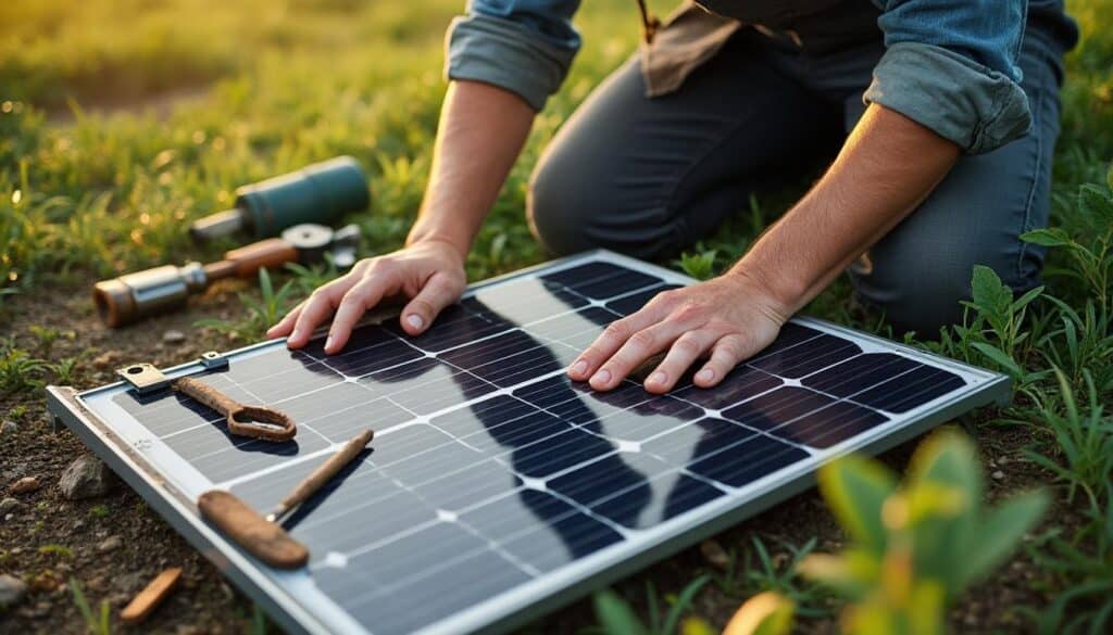 Fabriquer un support pour panneau solaire au sol : guide complet