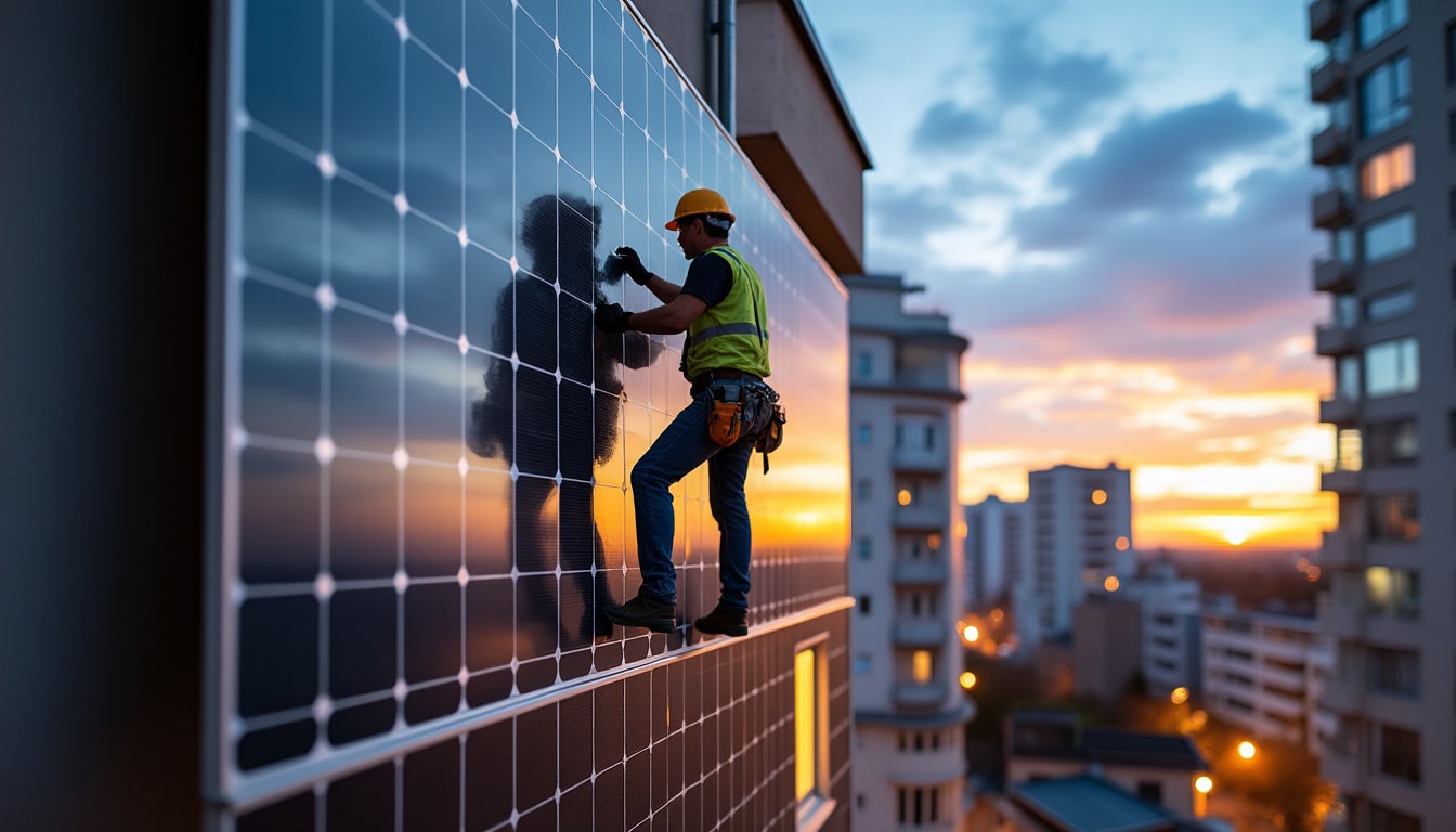 Illustration: Comprendre le fonctionnement et les spécificités des panneaux photovoltaïques verticaux