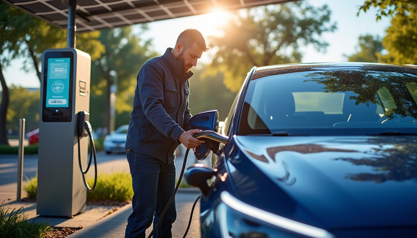 Illustration: Comprendre le fonctionnement des panneaux solaires pour la recharge des véhicules électriques