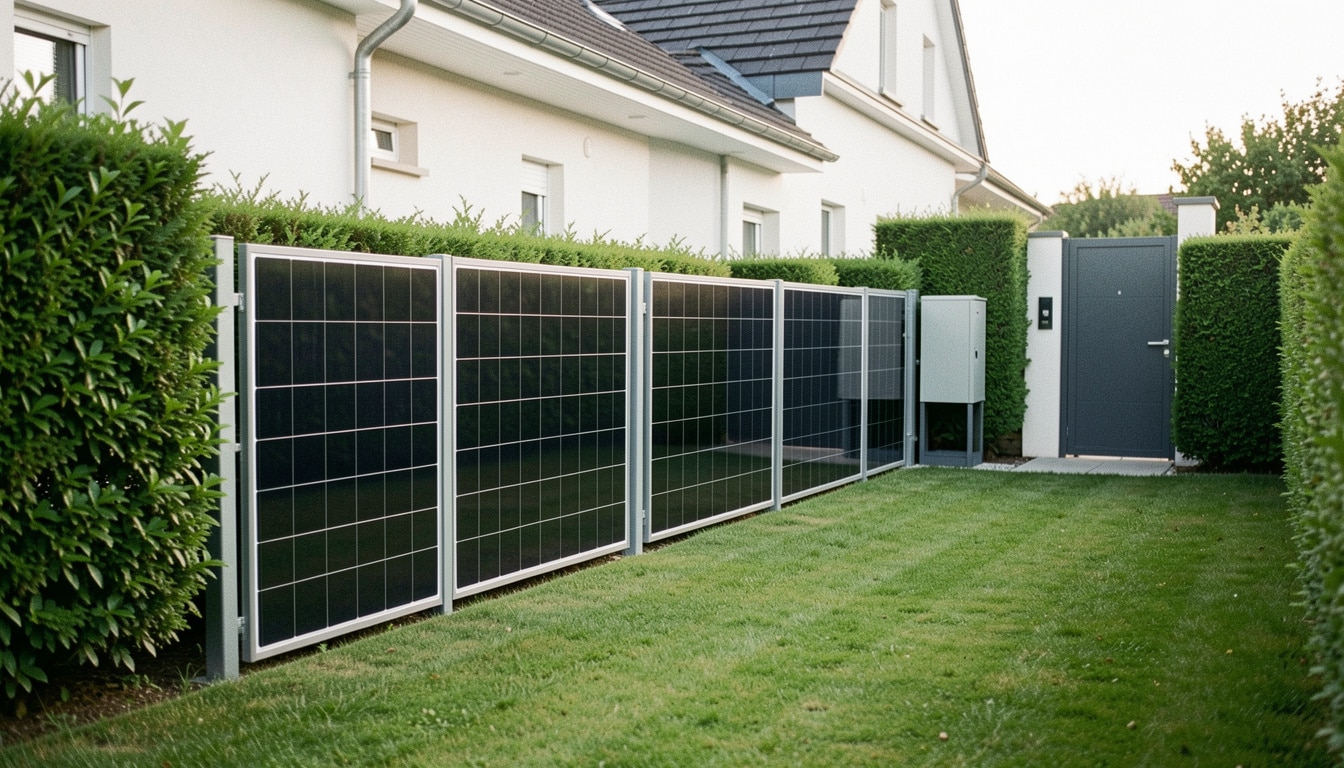 Clôture avec panneaux solaires : usages et limites