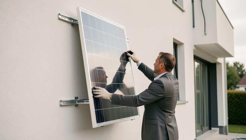 Panneau solaire sur mur vertical : pose, atouts et choix