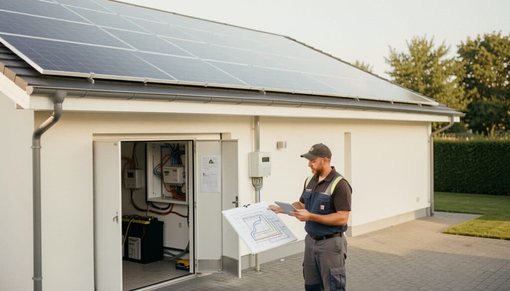 Schéma d’installation de panneaux solaires en maison