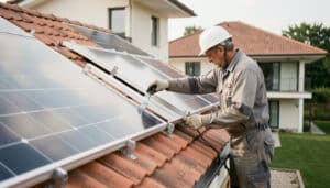Fixer des panneaux solaires sur un toit en tuiles