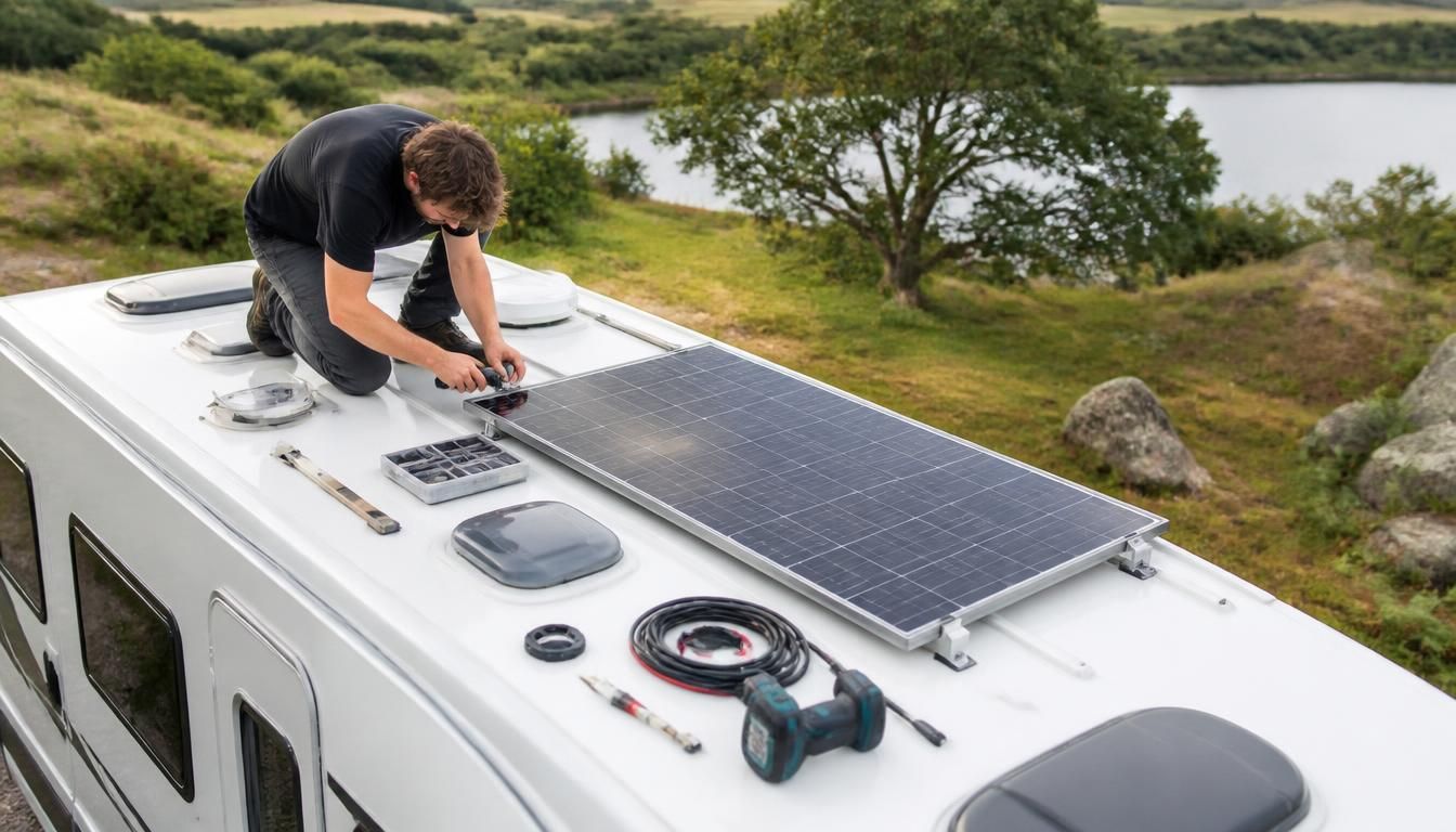 Installer un panneau solaire sur un camping-car
